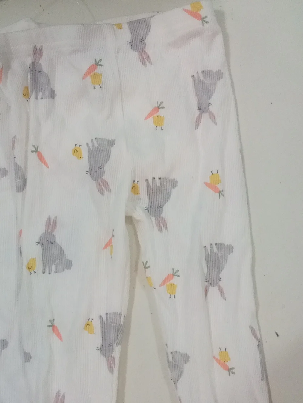* Carters White Bunny & Chick Pajama Set 3T Toddler New BWOT Soft Cotton